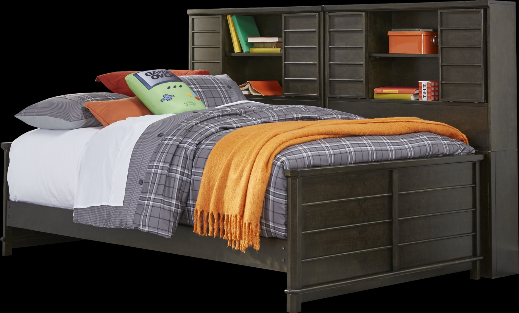 Bay Street Charcoal 5 Pc Full Bookcase Daybed - Thumbnail - Image 1