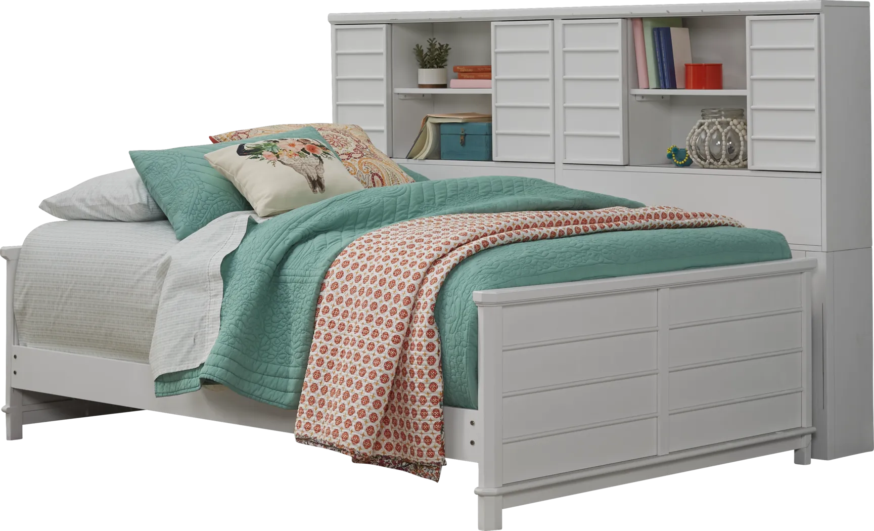 Bay Street White 5 Pc Full Bookcase Daybed - Thumbnail - Image 1