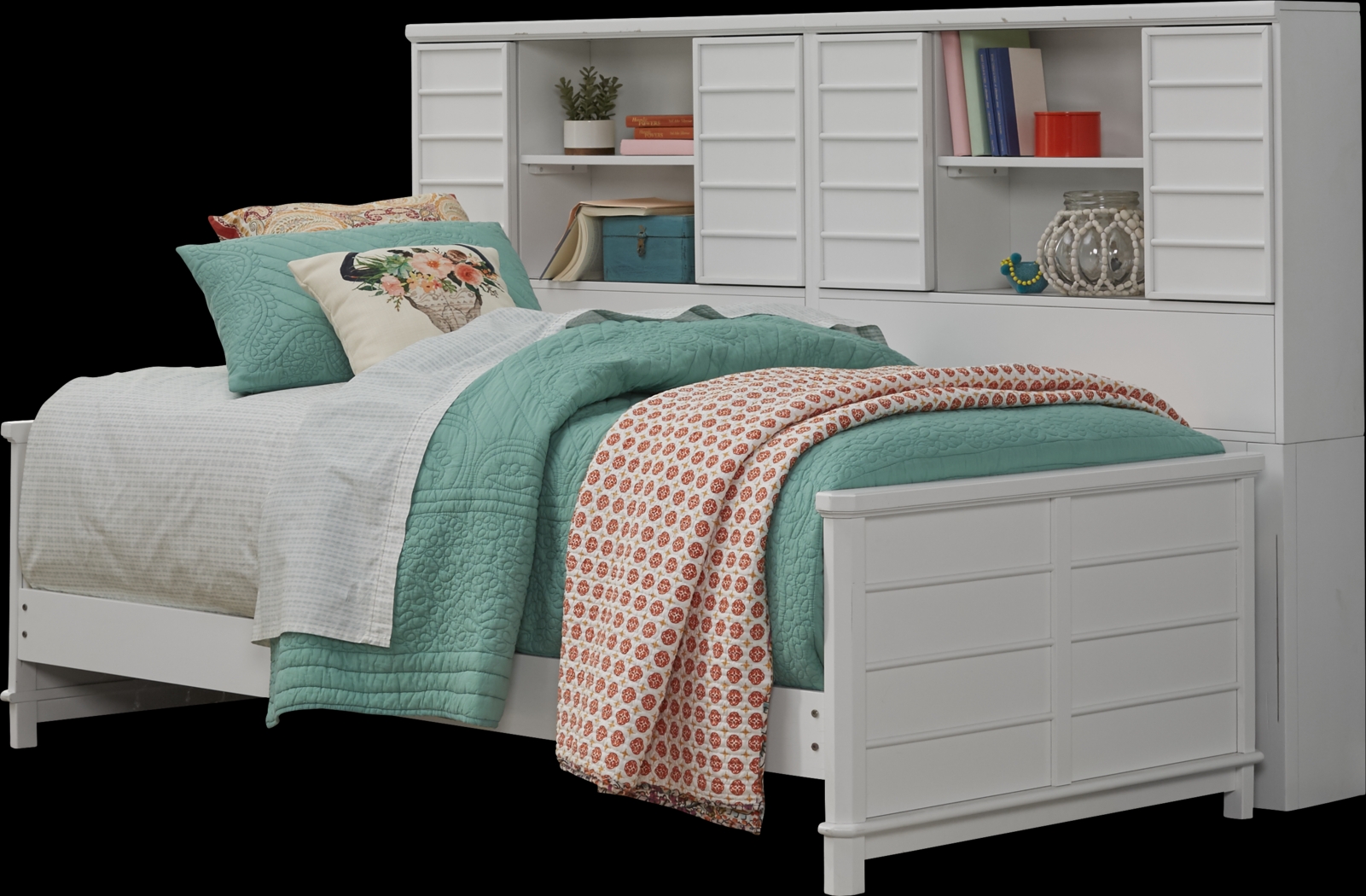 Bay Street White 5 Pc Twin Bookcase Daybed - Thumbnail - Image 1