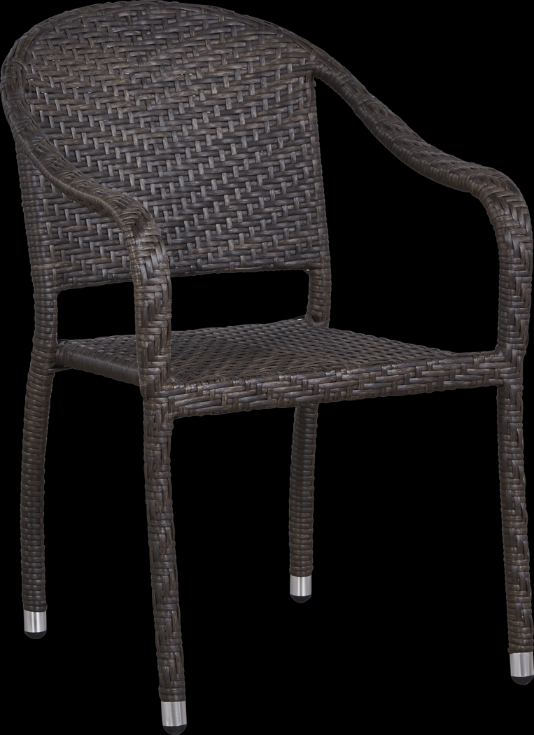 Bay Terrace Brown Wicker Outdoor Arm Chair - Thumbnail - Image 1