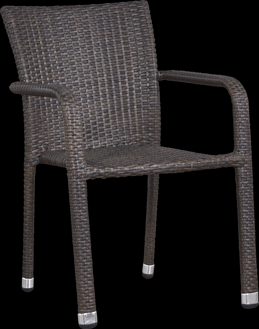 Bay Terrace Brown Wicker 3 Pc 28 in. Round Outdoor Dining Set - Thumbnail - Image 4