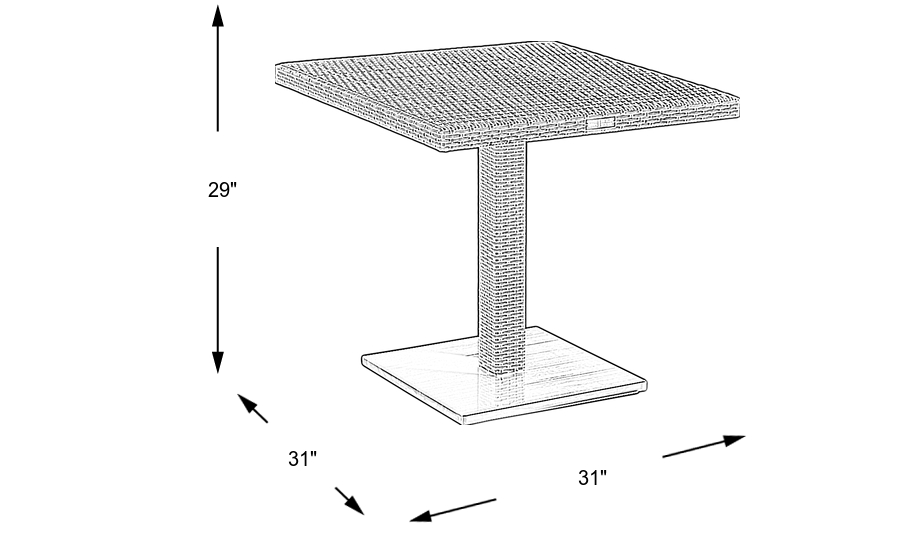 Dimension Image. Please refer to the Dimension Tab on this page for dimension details.