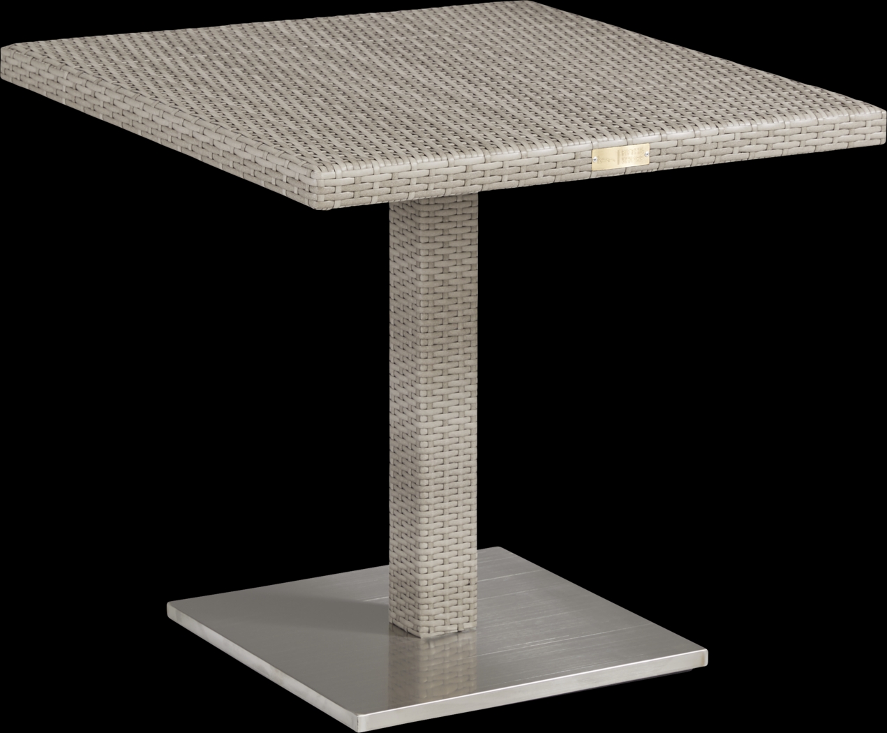 Bay Terrace Gray Wicker 31 in. Square Dining Table - Thumbnail - Image 1