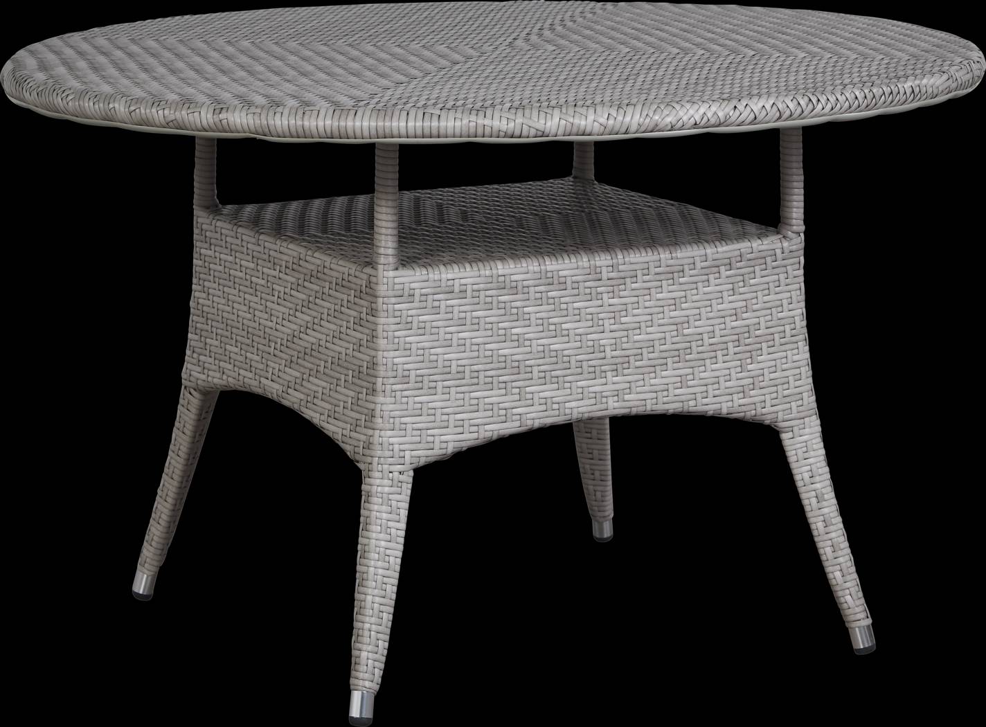 Bay Terrace Gray Wicker 5 Pc 48 in. Round Outdoor Dining Set - Thumbnail - Image 2