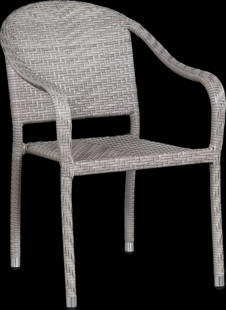 Bay Terrace Gray Wicker 5 Pc 48 in. Round Outdoor Dining Set - Thumbnail - Image 5