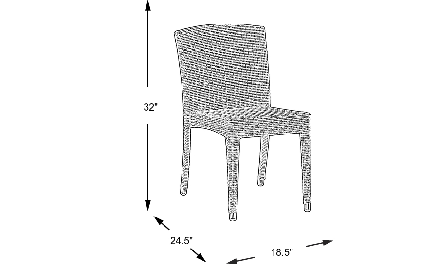 Dimension Image. Please refer to the Dimension Tab on this page for dimension details.