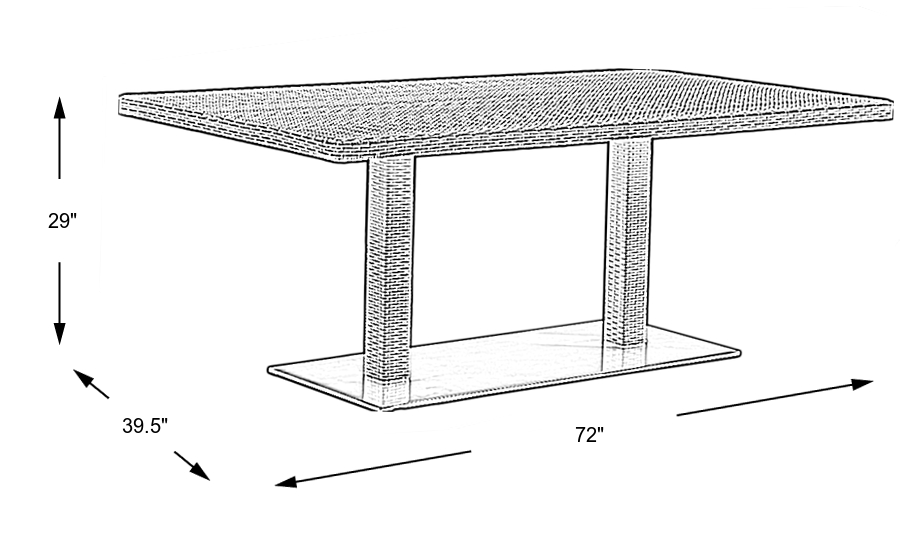Dimension Image. Please refer to the Dimension Tab on this page for dimension details.