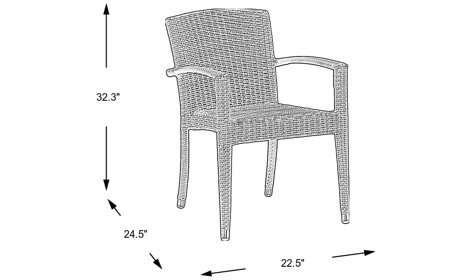 Dimension Image. Please refer to the Dimension Tab on this page for dimension details.
