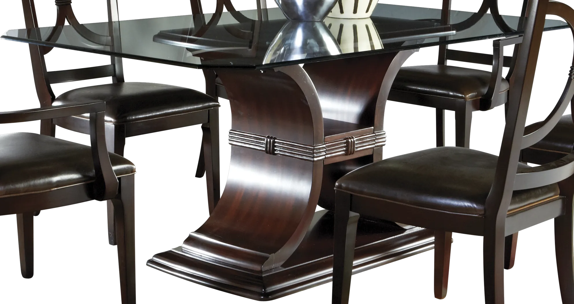 Bayboro Glass Top Pedestal Table - Thumbnail - Image 1