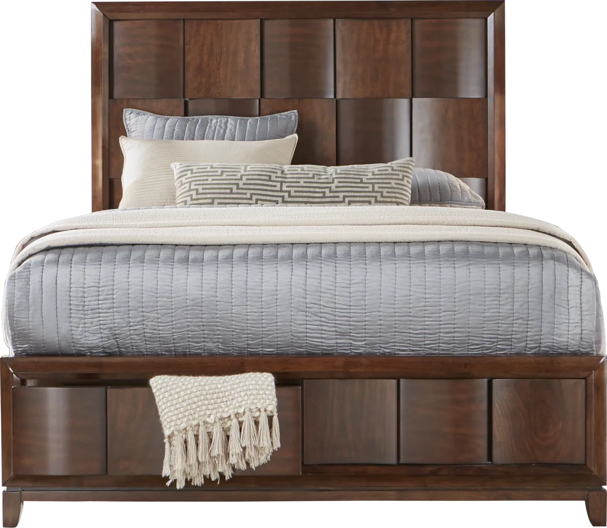 Baybrook Chestnut 3 Pc King Panel Bed with Storage - Thumbnail - Image 1