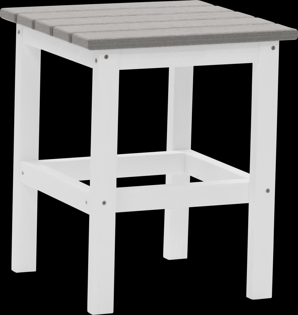 Bayfield Park Natural White and Granite Outdoor Side Table - Thumbnail - Image 1
