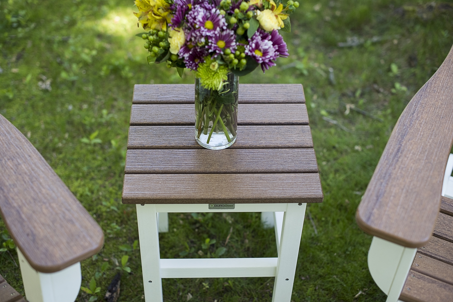 Bayfield Park Natural White and Mocha Outdoor Side Table - Thumbnail - Image 4