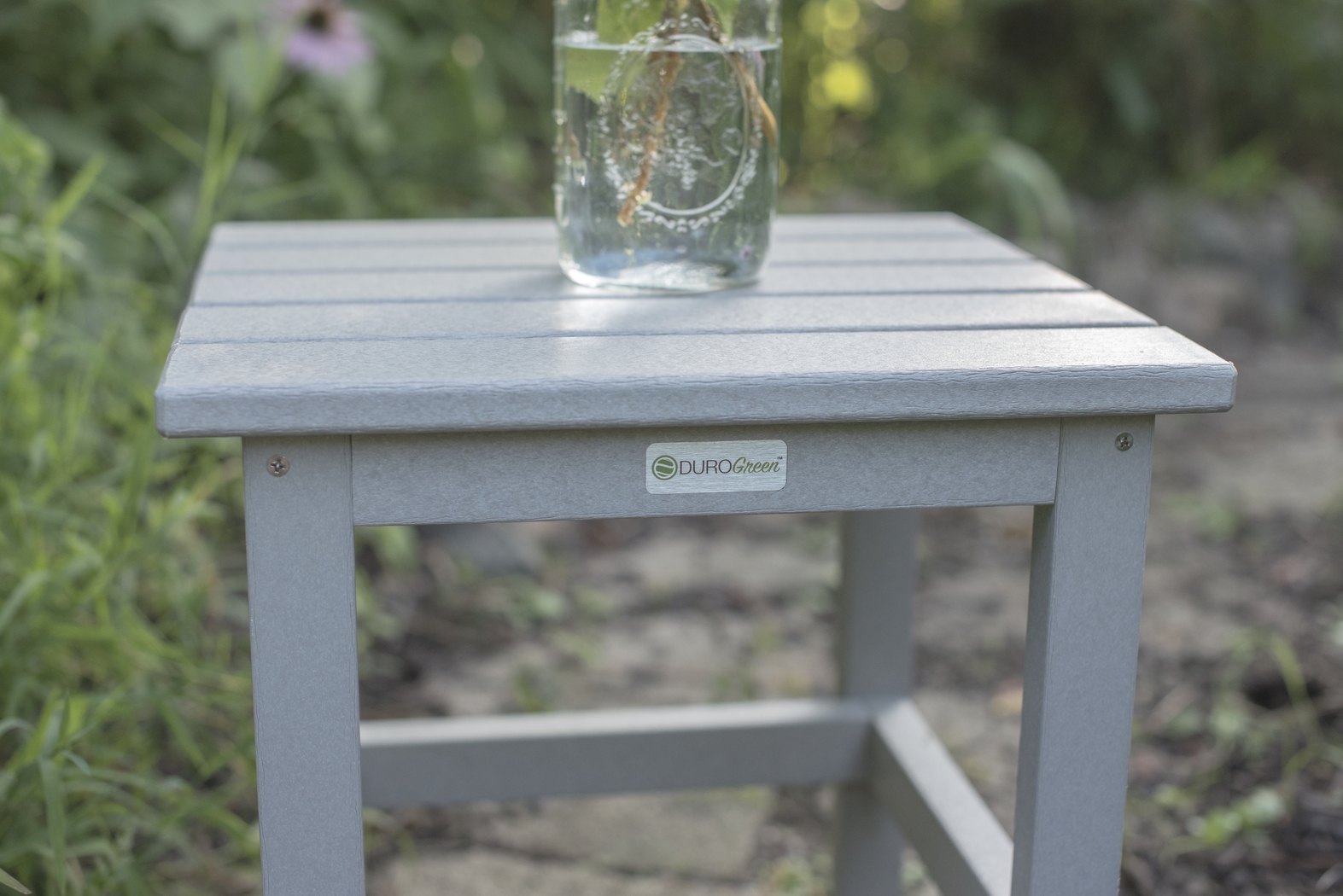 Bayfield Park Traditional Light Gray Outdoor Side Table - Thumbnail - Image 2