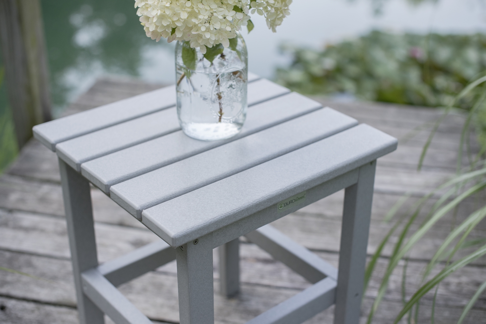 Bayfield Park Traditional Light Gray Outdoor Side Table - Thumbnail - Image 6