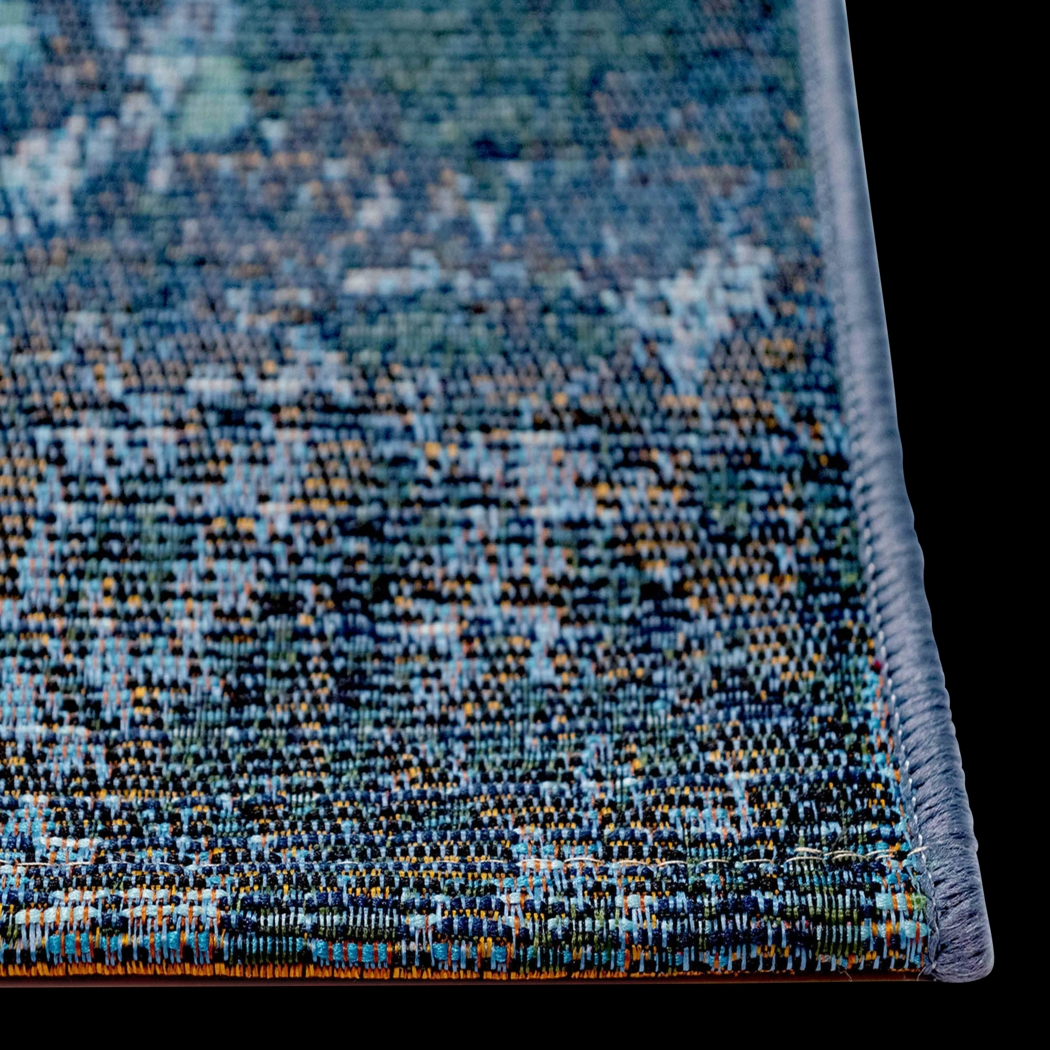 Baylin Blue 4'10 x 7'6 Indoor/Outdoor Rug - Thumbnail - Image 2