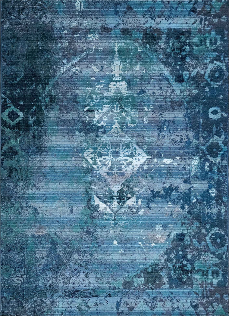 Baylin Blue 6'6 x 9'4 Indoor/Outdoor Rug - Thumbnail - Image 1