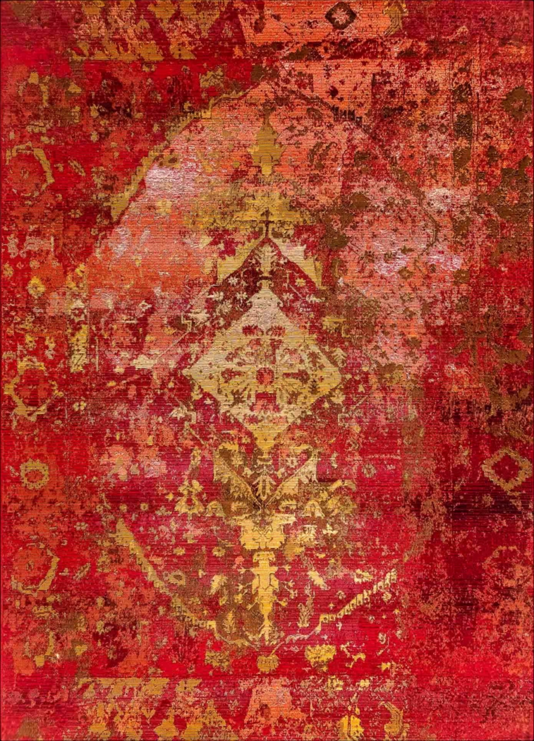 Baylin Orange 4'10 x 7'6 Indoor/Outdoor Rug - Thumbnail - Image 1