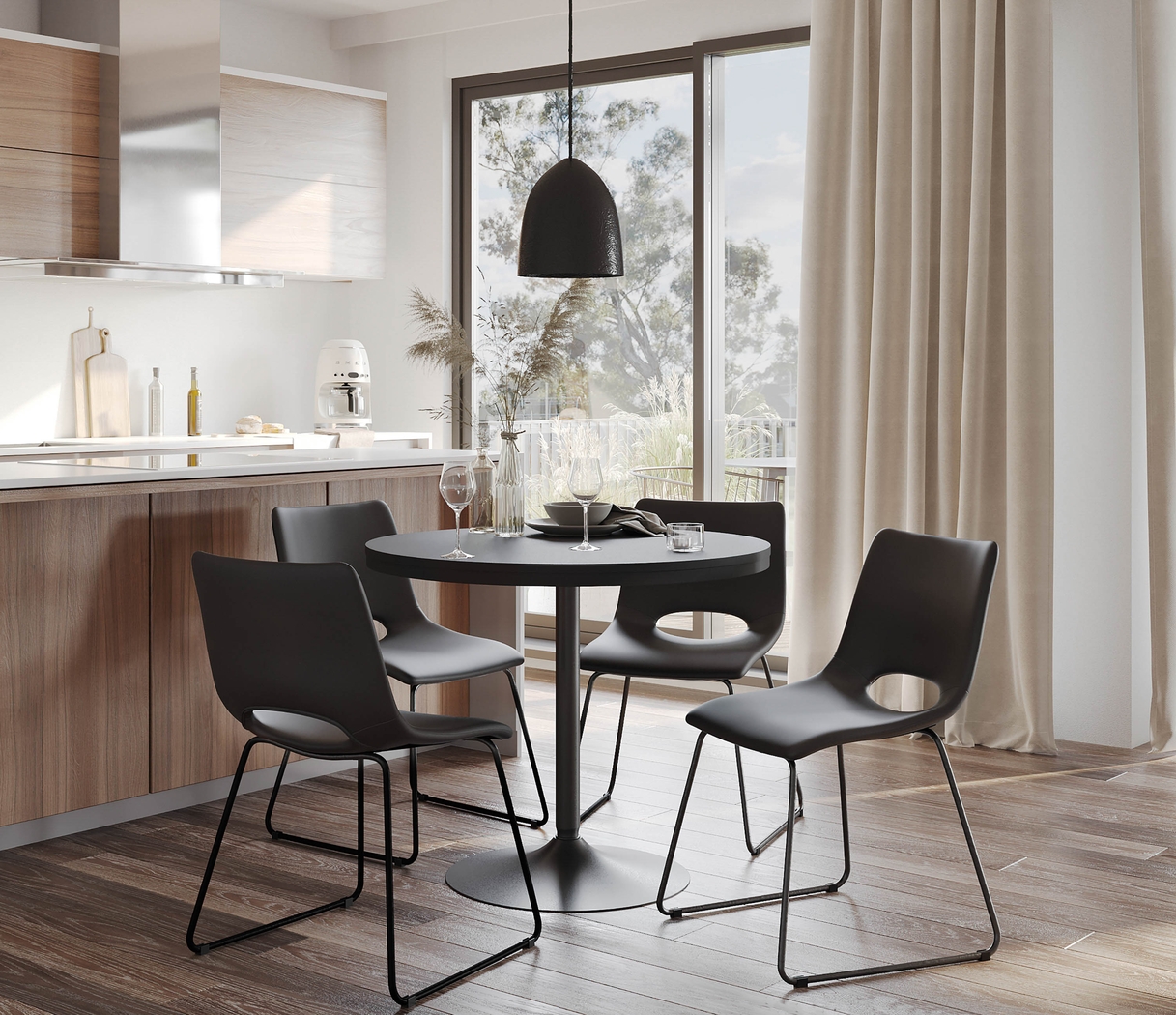 Baynard Black Dining Table - Thumbnail - Image 10