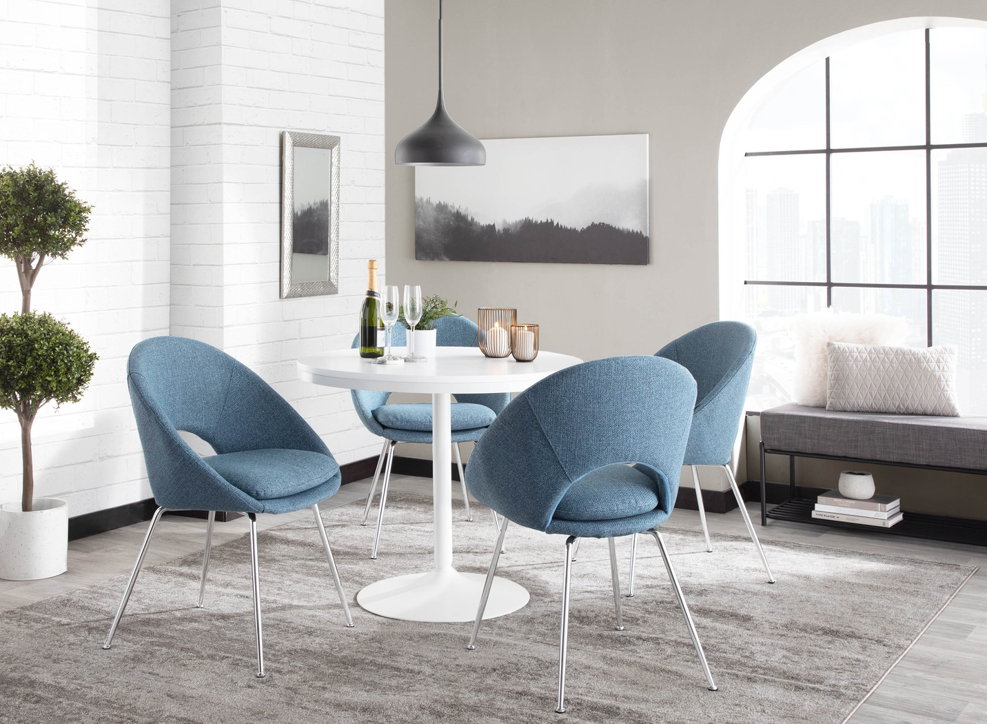 Baynard White Dining Table - Thumbnail - Image 6