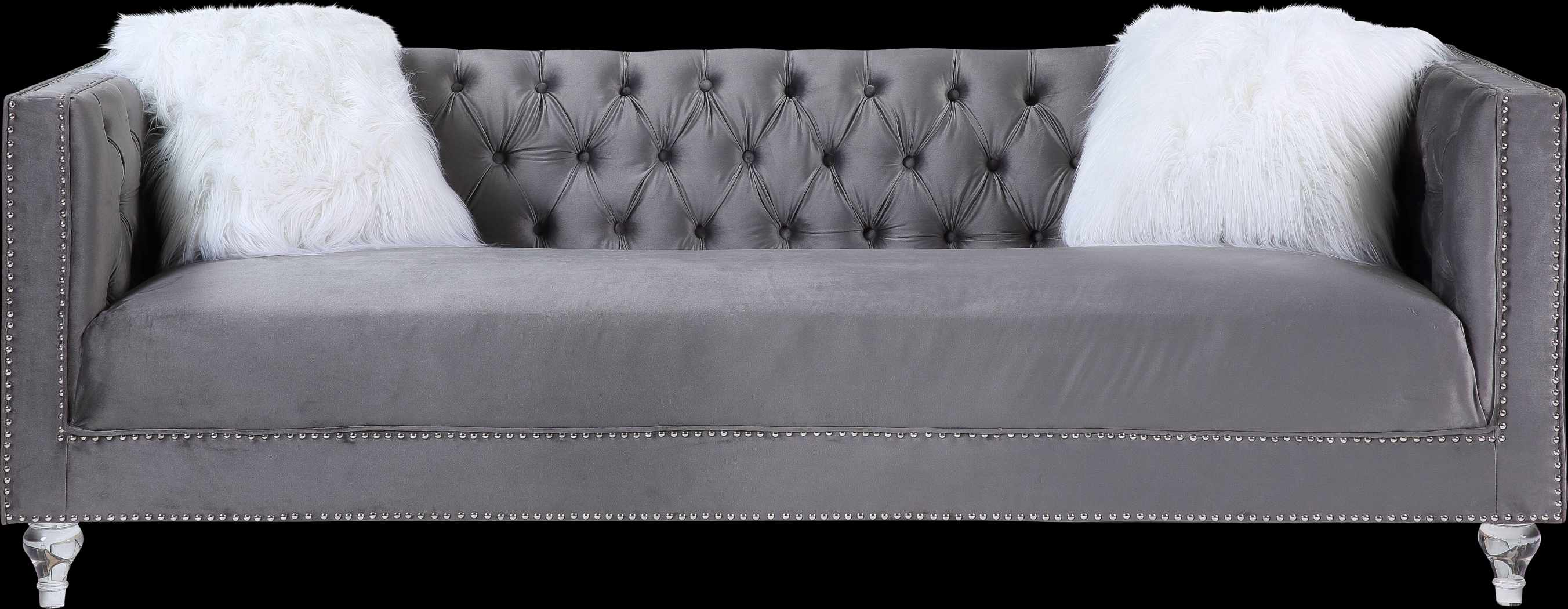 Bayporte Gray Sofa with Two Pillows - Thumbnail - Image 3