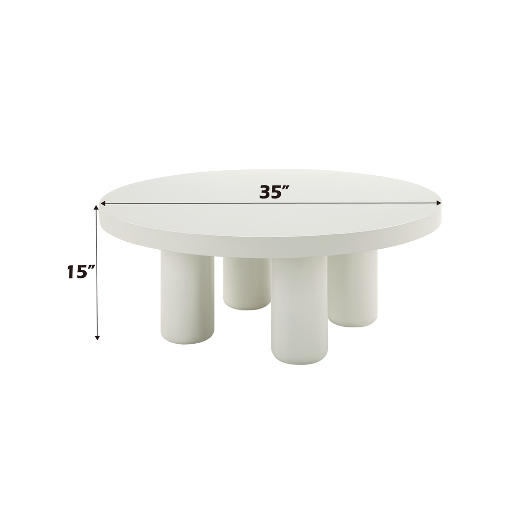 Bayvilla White Cocktail Table - Thumbnail - Image 4