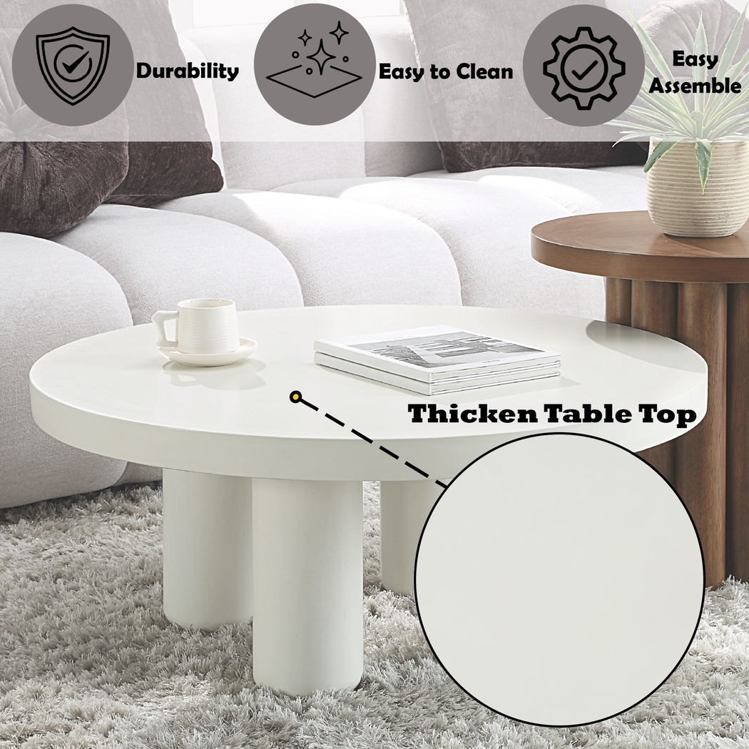 Bayvilla White Cocktail Table - Thumbnail - Image 5