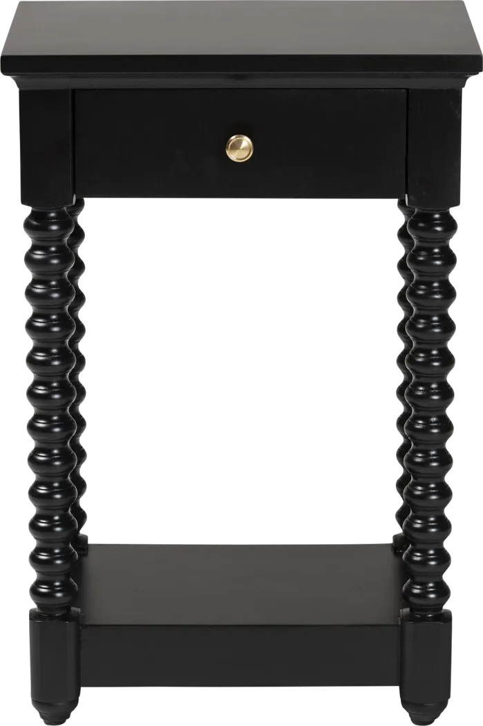 Bazan Black Nightstand - Thumbnail - Image 6