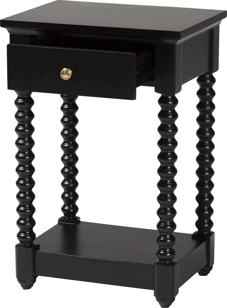 Bazan Black Nightstand - Thumbnail - Image 7