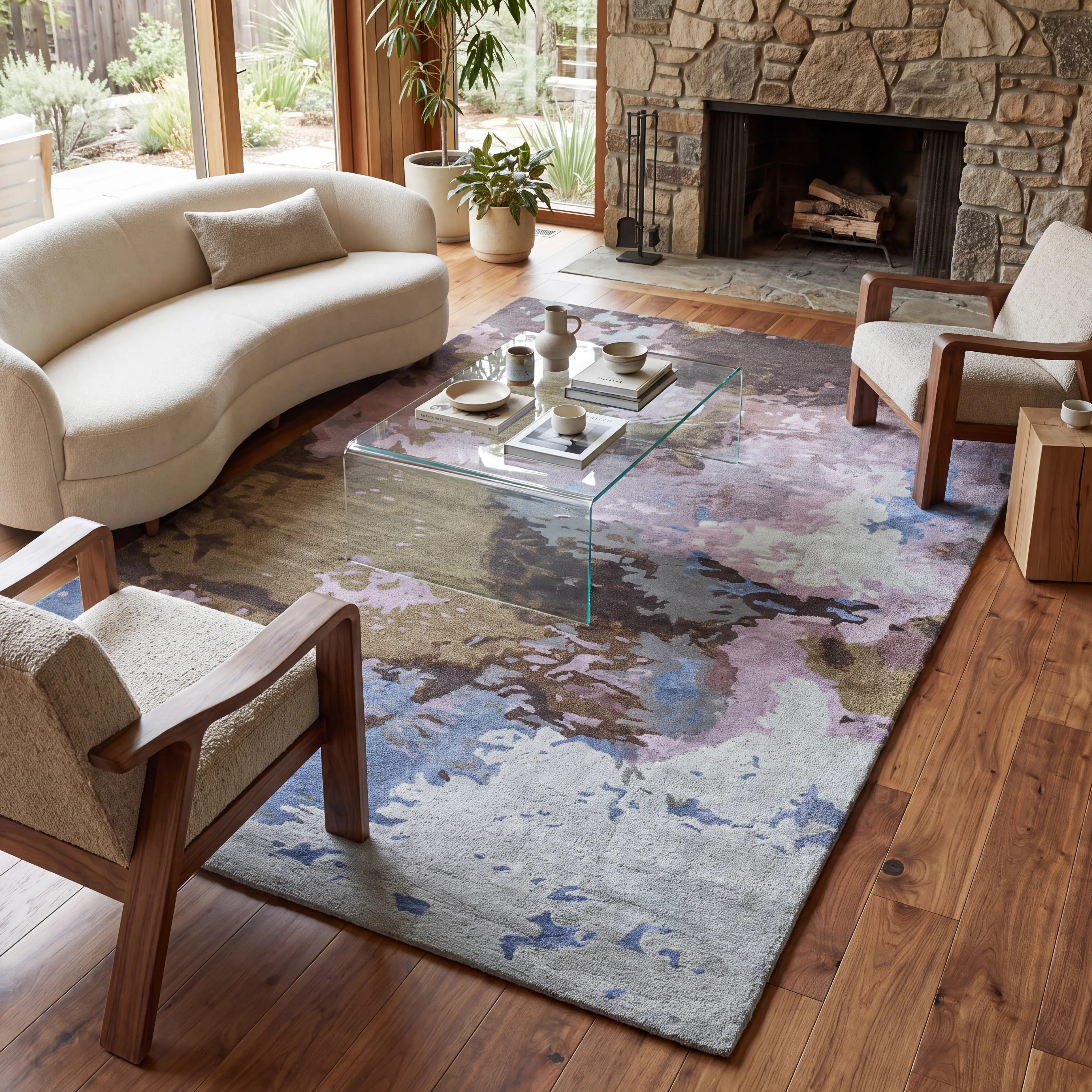 Bazely Blue 5' x 8' Rug - Thumbnail - Image 2