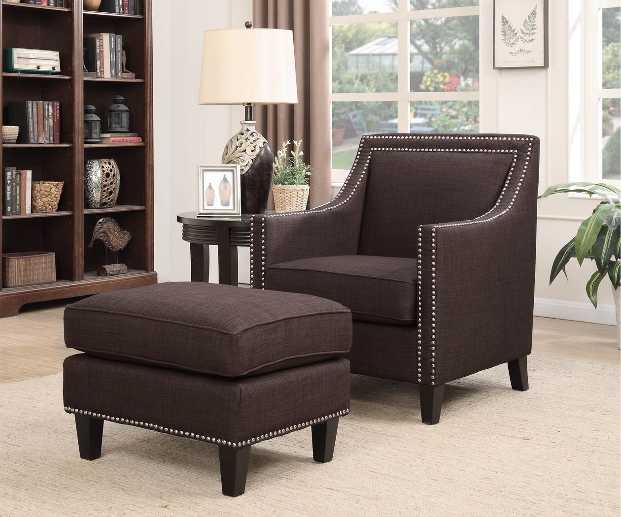 Bazemore Brown Ottoman - Thumbnail - Image 2
