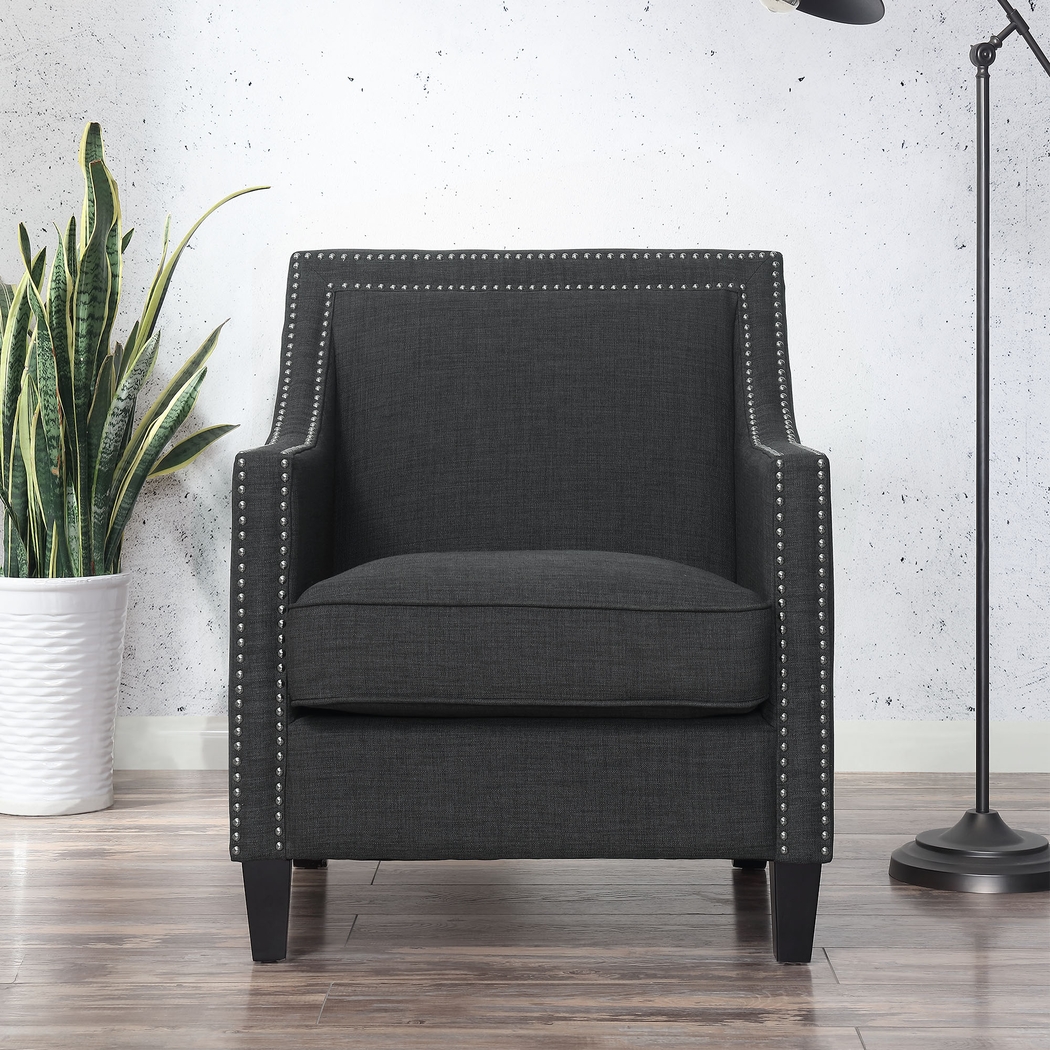 Bazemore Charcoal Accent Chair - Thumbnail - Image 2