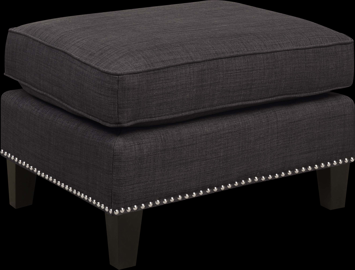 Bazemore Charcoal Ottoman - Thumbnail - Image 1