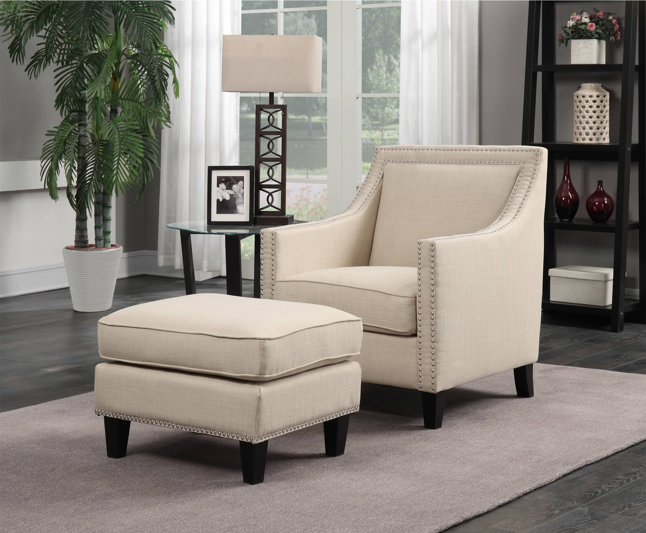 Bazemore Natural Ottoman - Thumbnail - Image 2