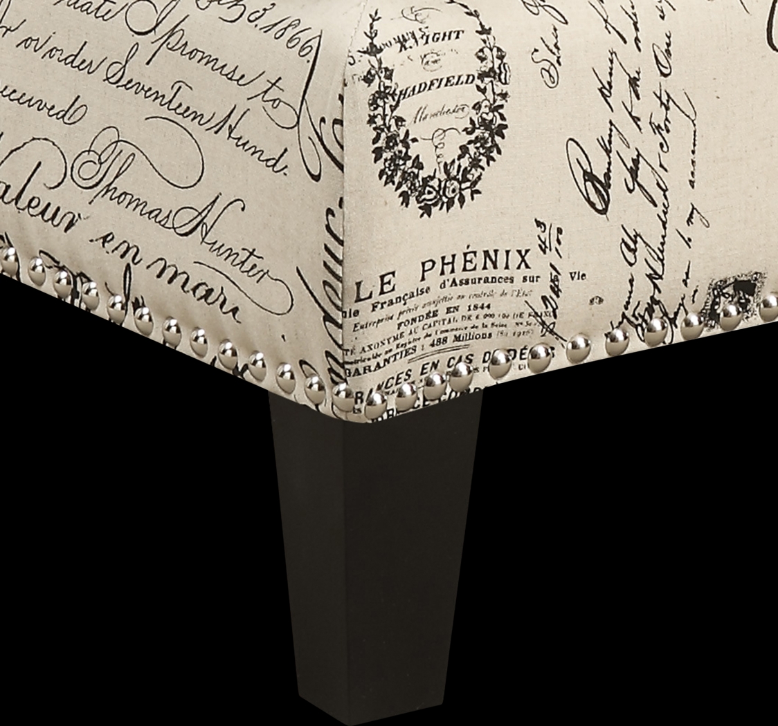 Bazemore Off-White Ottoman - Thumbnail - Image 5