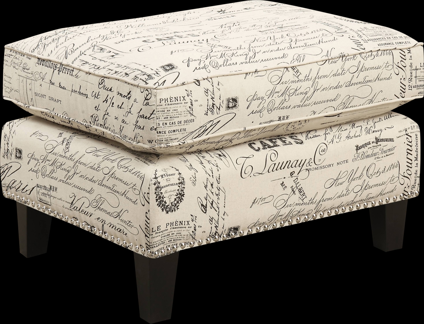 Bazemore Off-White Ottoman - Thumbnail - Image 1