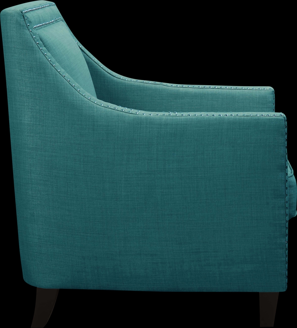Bazemore Teal Accent Chair - Thumbnail - Image 4