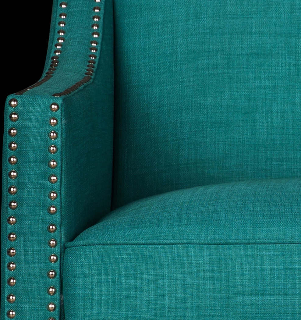 Bazemore Teal Accent Chair - Thumbnail - Image 7