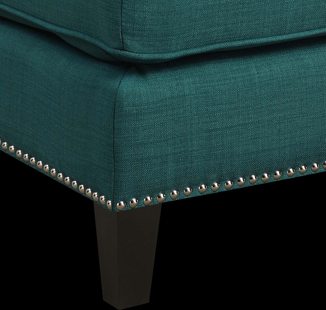 Bazemore Teal Ottoman - Thumbnail - Image 5