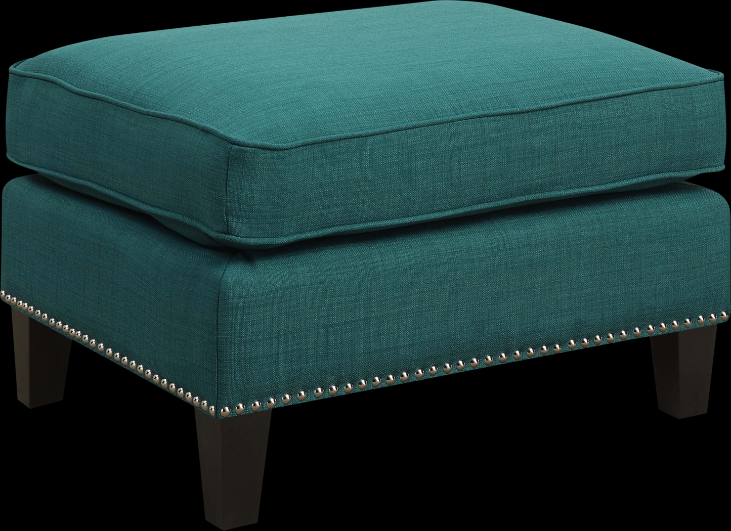 Bazemore Teal Ottoman - Thumbnail - Image 1
