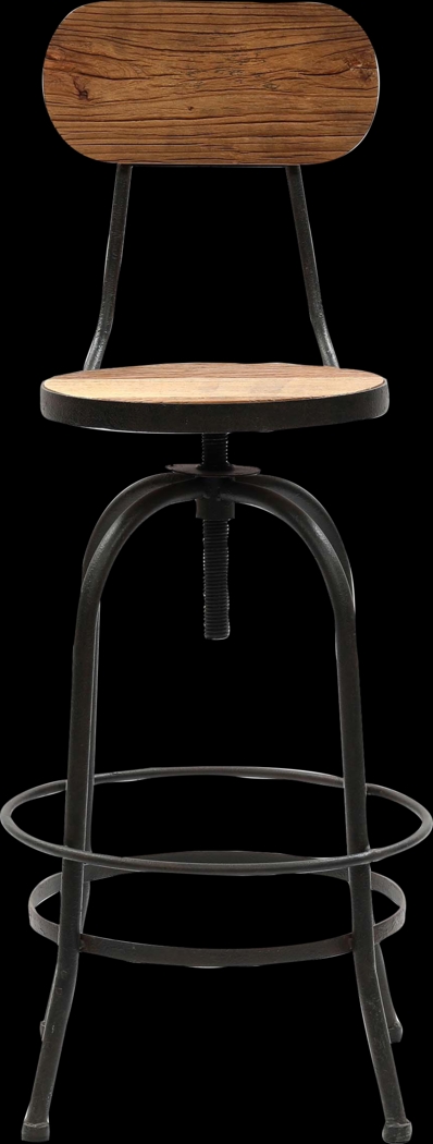 Bazile Brown Adjustable Swivel Stool - Thumbnail - Image 2