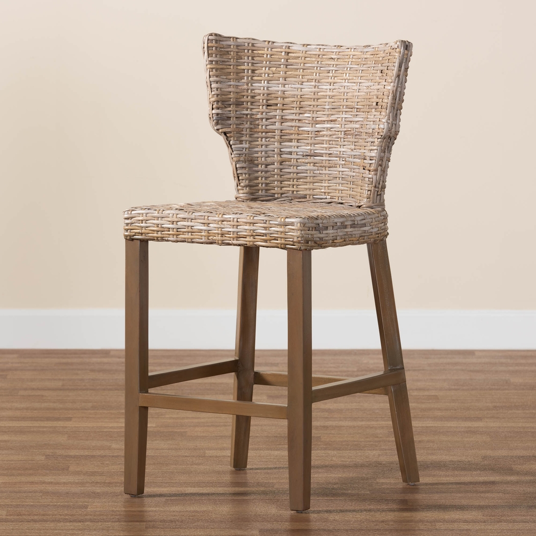 Bazzell Taupe Counter Stool - Thumbnail - Image 9