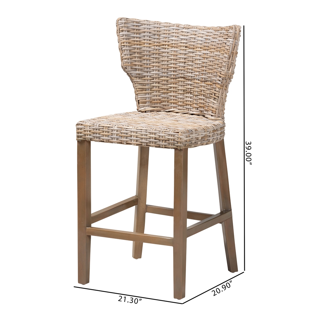 Bazzell Taupe Counter Stool - Thumbnail - Image 10