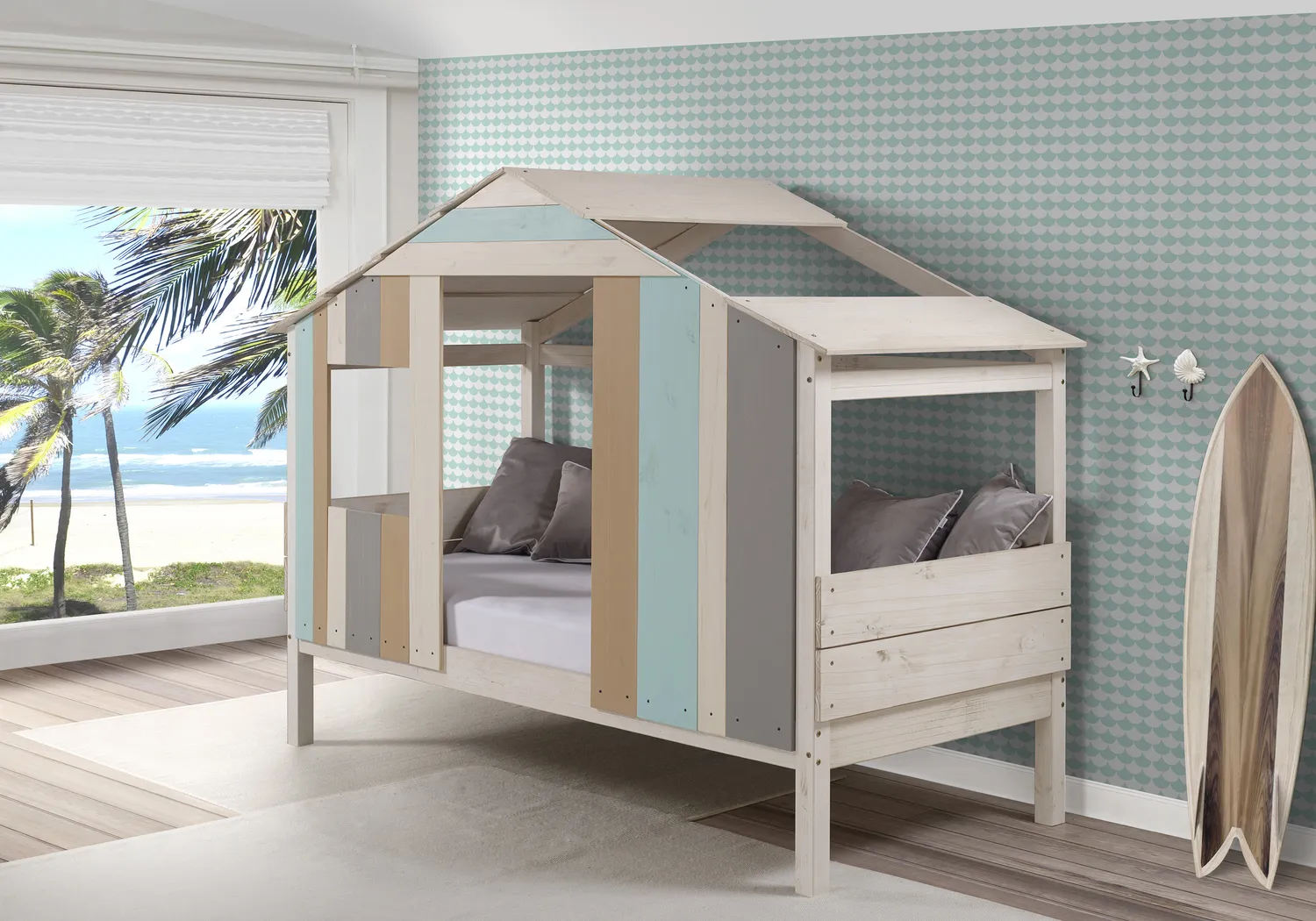 Beach Hangout Tan Twin Jr. Loft Bed - Thumbnail - Image 4