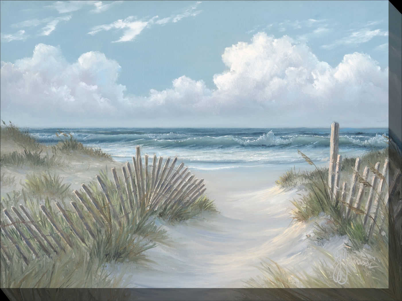 Beach Path Blue Indoor/Outdoor Wall Art - Thumbnail - Image 1