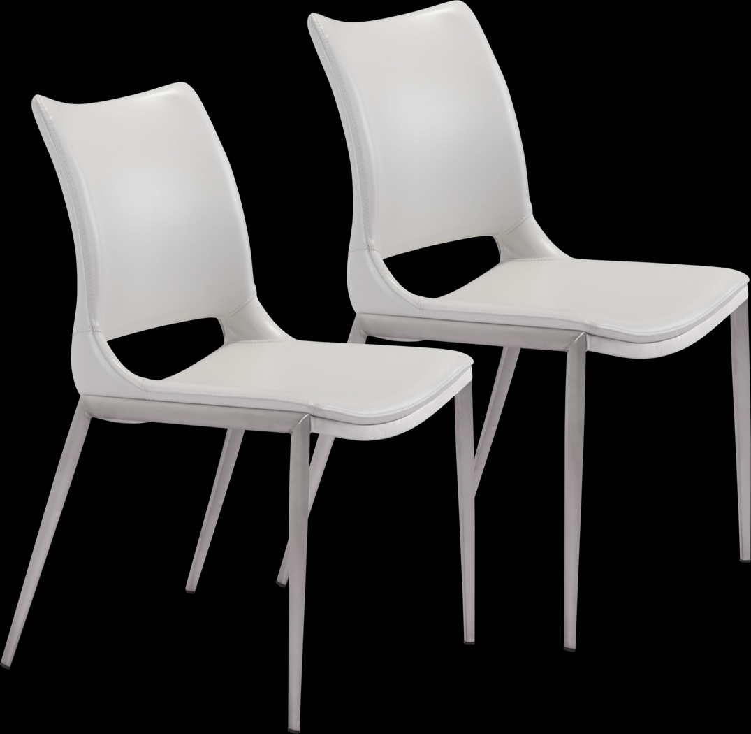 Beacher White Side Chair, Set of 2 - Thumbnail - Image 1