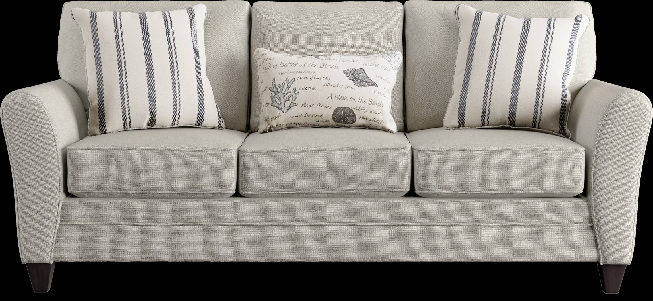 Beachfront Silver 7 Pc Living Room with Gel Foam Sleeper Sofa - Thumbnail - Image 2