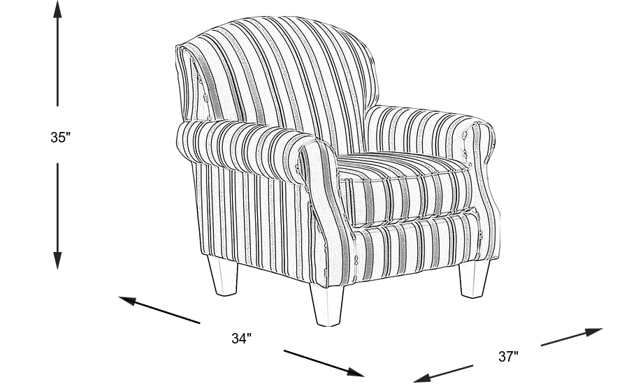 Dimension Image. Please refer to the Dimension Tab on this page for dimension details.