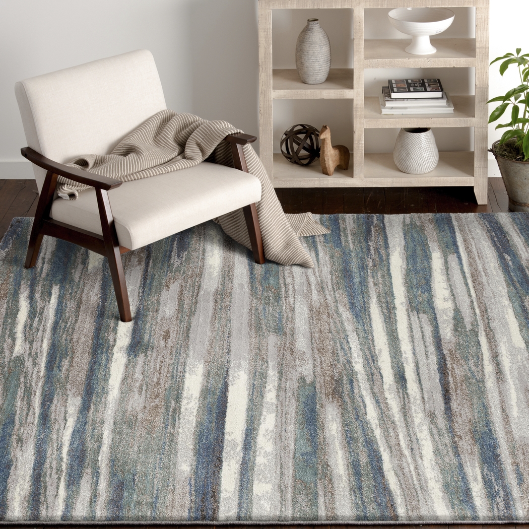 Beachglass Blue 6'6 x 9'6 Rug - Thumbnail - Image 2