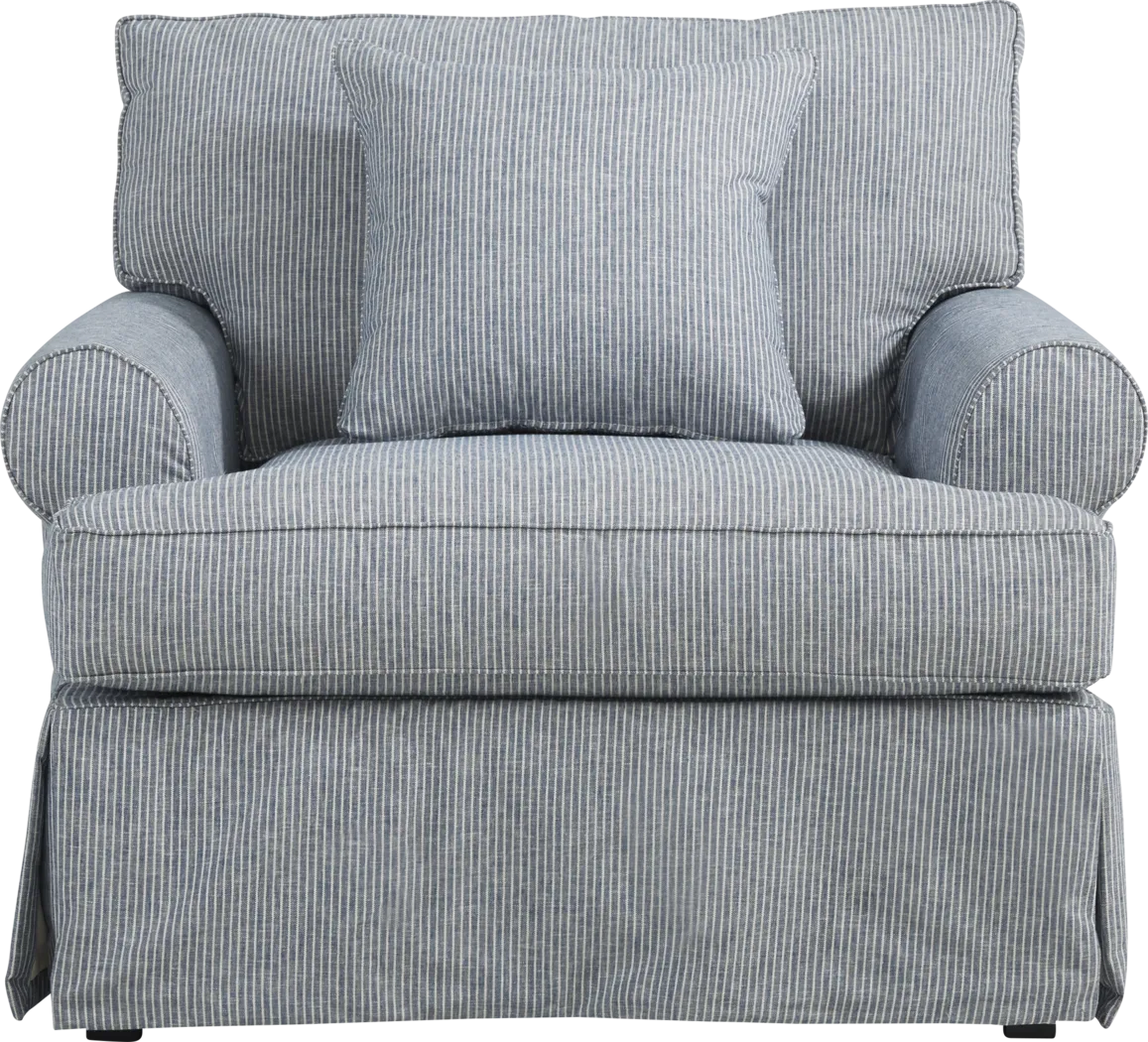 Beachside Walk Denim Slipcover 8 Pc Living Room - Thumbnail - Image 10