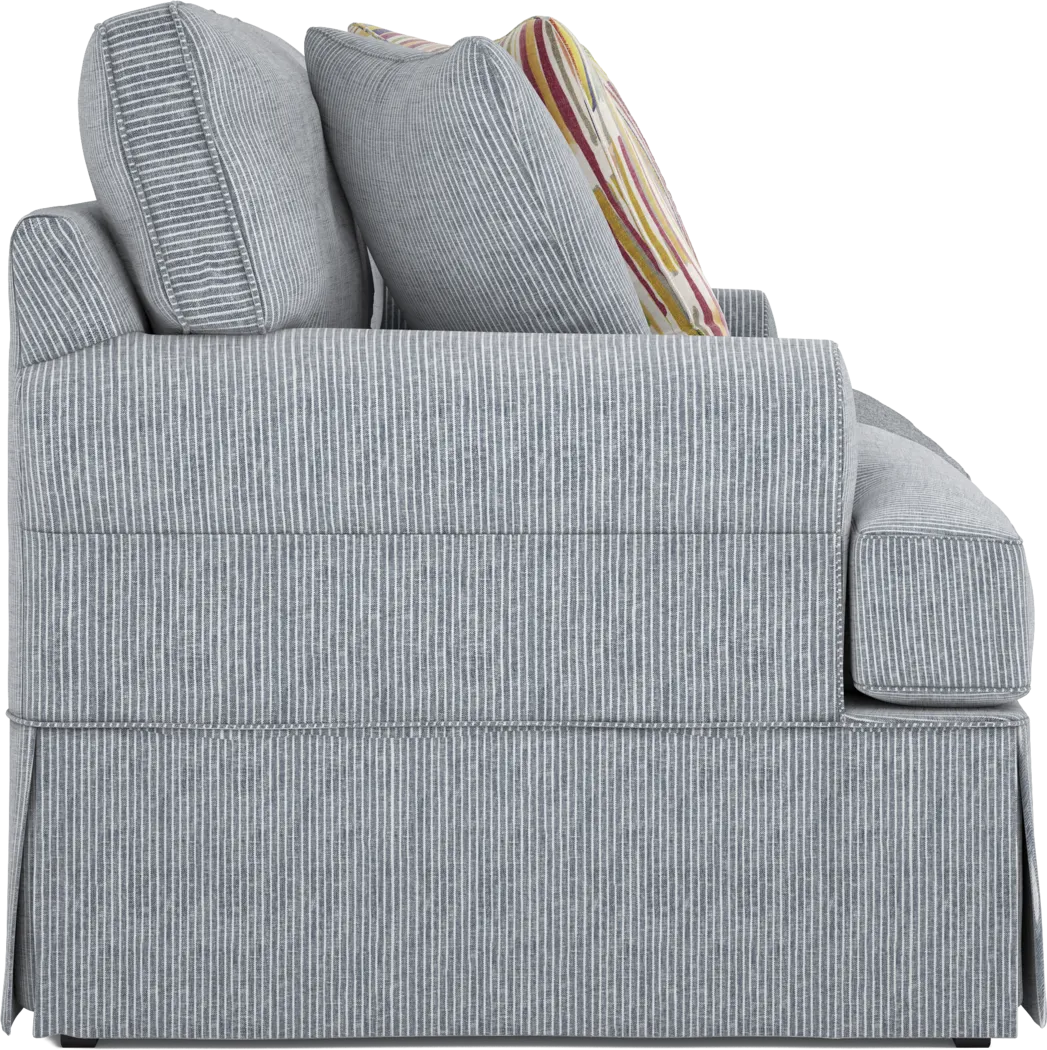 Beachside Walk Blue Denim Slipcover Sofa - Thumbnail - Image 4